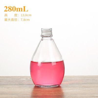 玻璃果汁果醋瓶 250ml扁方設計，防漏密封的理想選擇